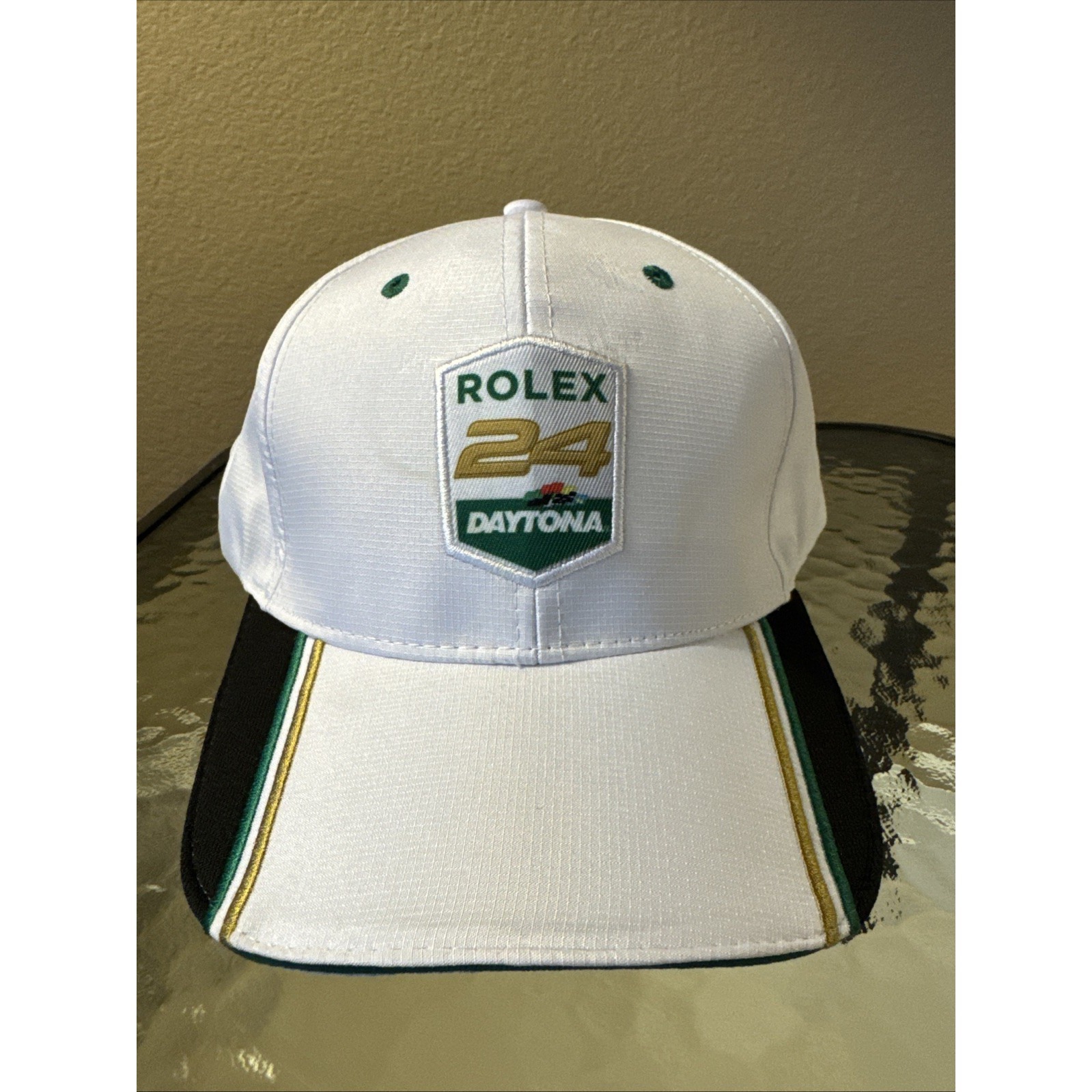 Rolex 24 At Daytona White Adjustable Baseball Cap Promo Hat From Speedway 2
